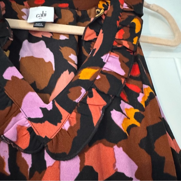 CAbi Vibrant Pink and Orange Midi Dress - Picture 3 of 3